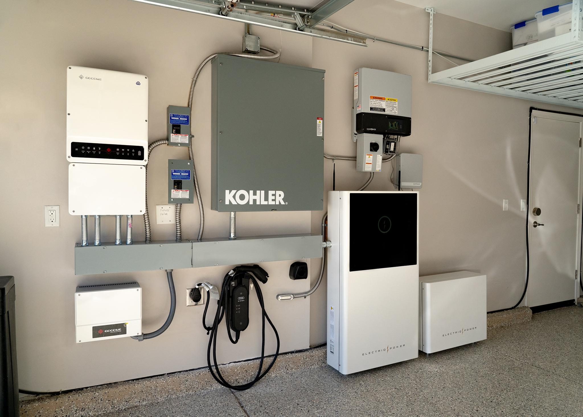 Electriq Power's PowerPod 2 with an EV charger