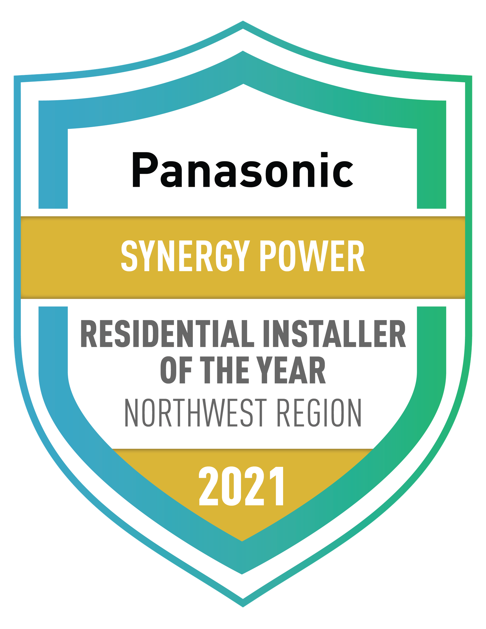 Thanks to Panasonic for awarding us their Residential Installer of the Year (Northwest Region)!