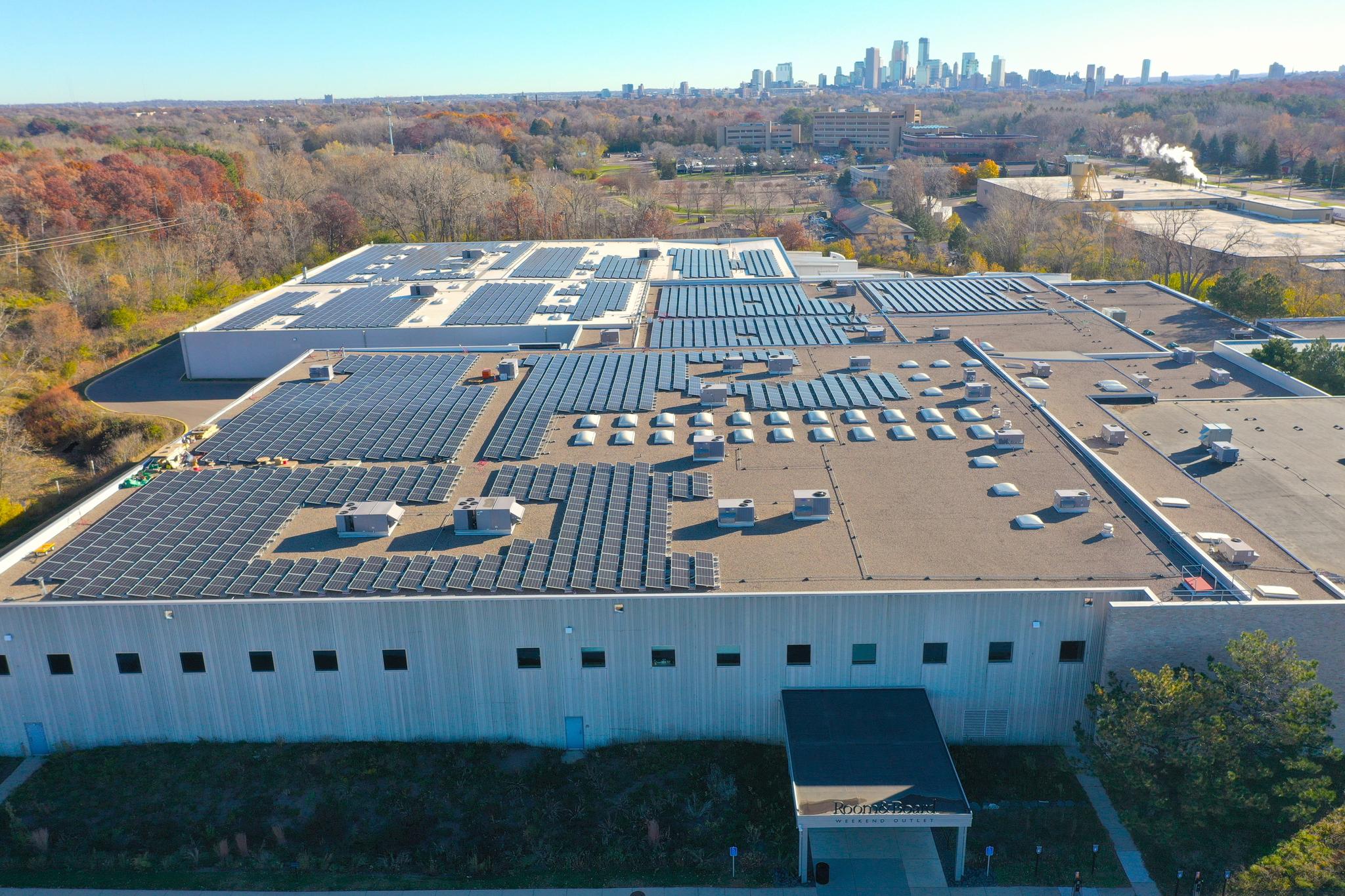 Our solar install at Room & Board in Golden Valley - over a megawatt!