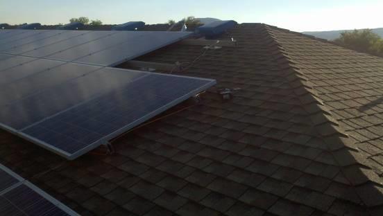 Solar System consisting of roof mounted solar panels in Reno, NV