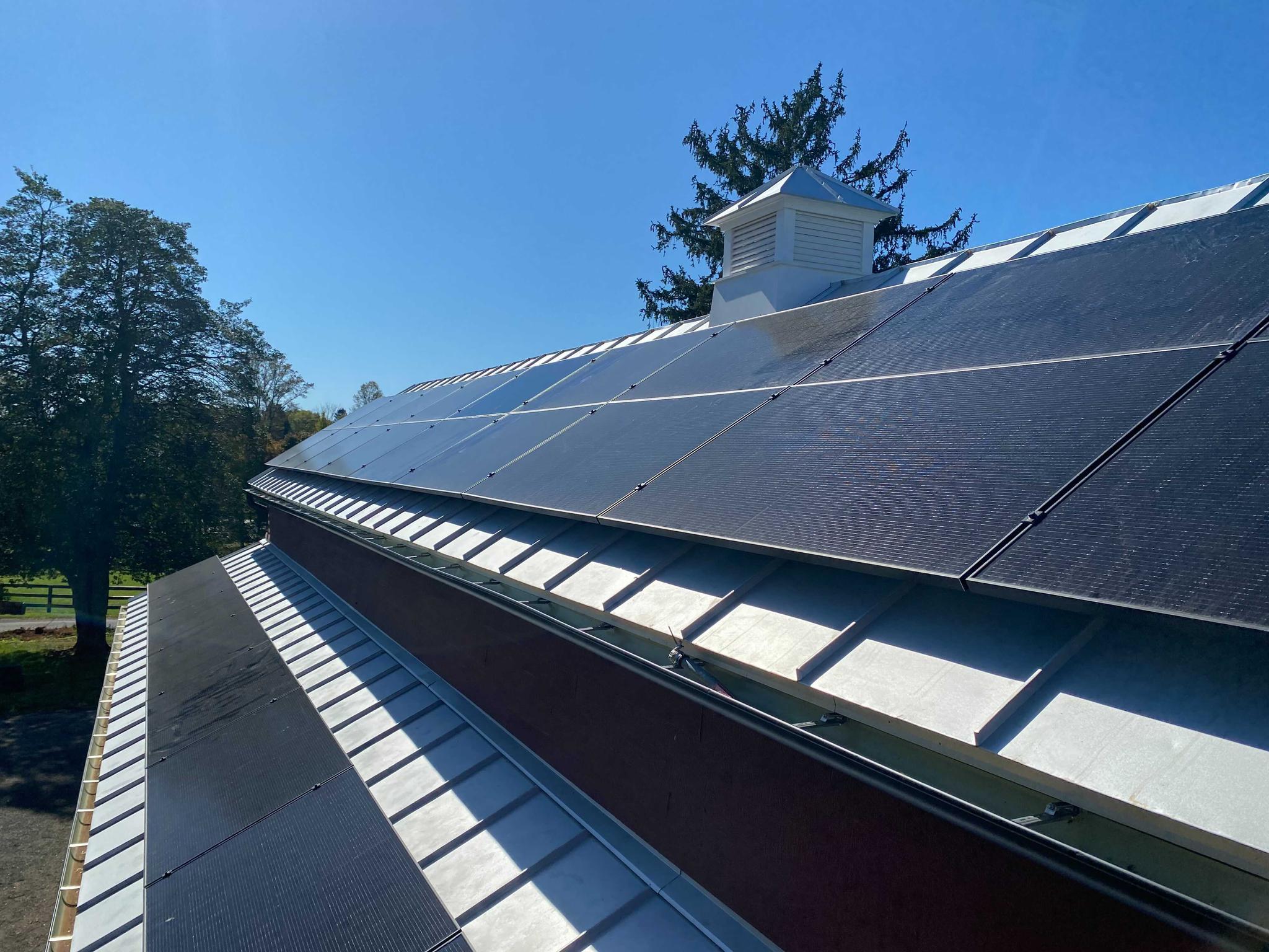 Solar on Barn in Loudoun County