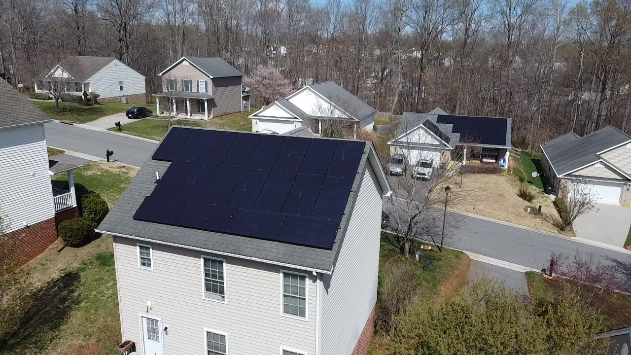 Two installs across from one another