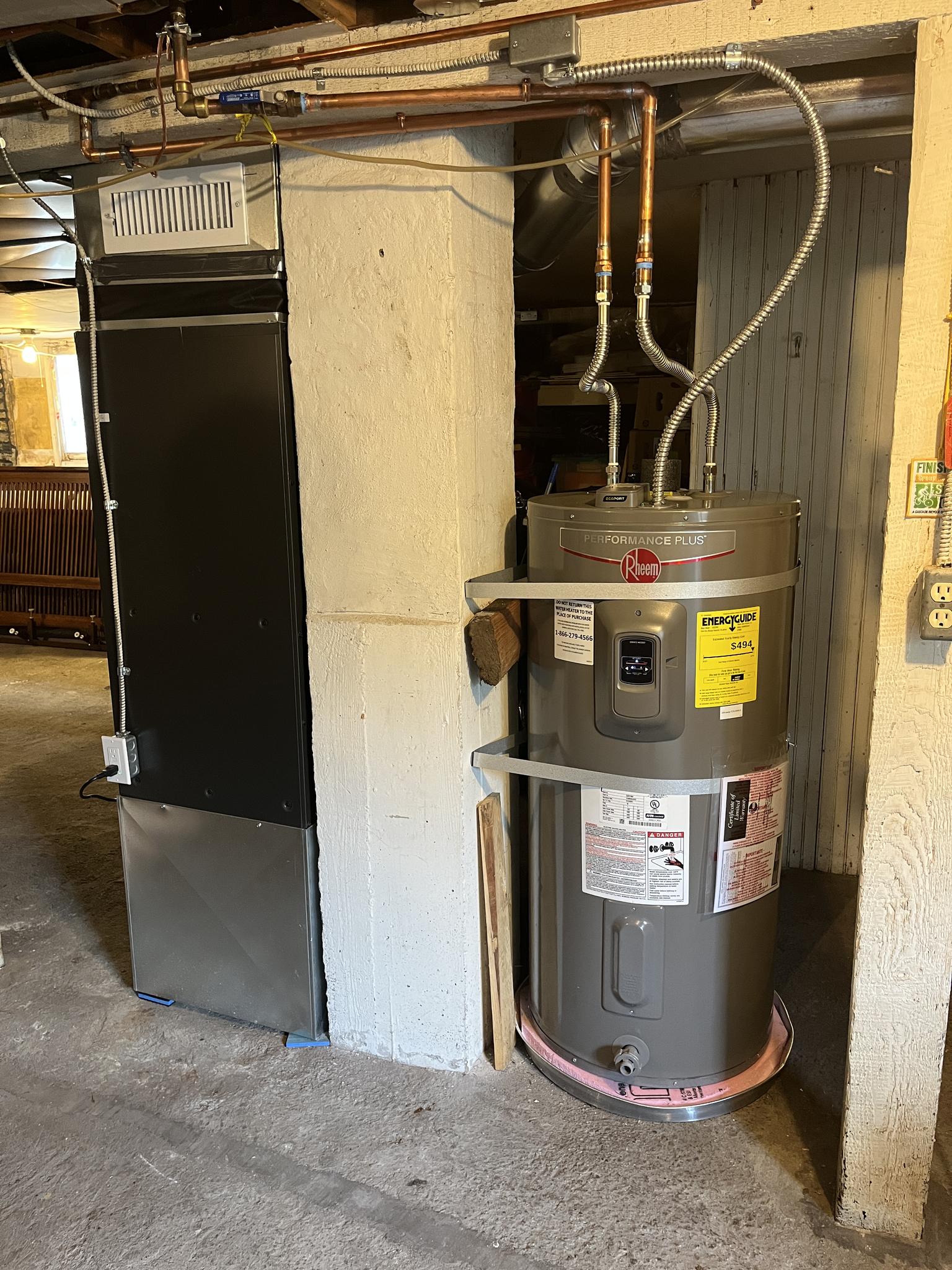 New water heater installed