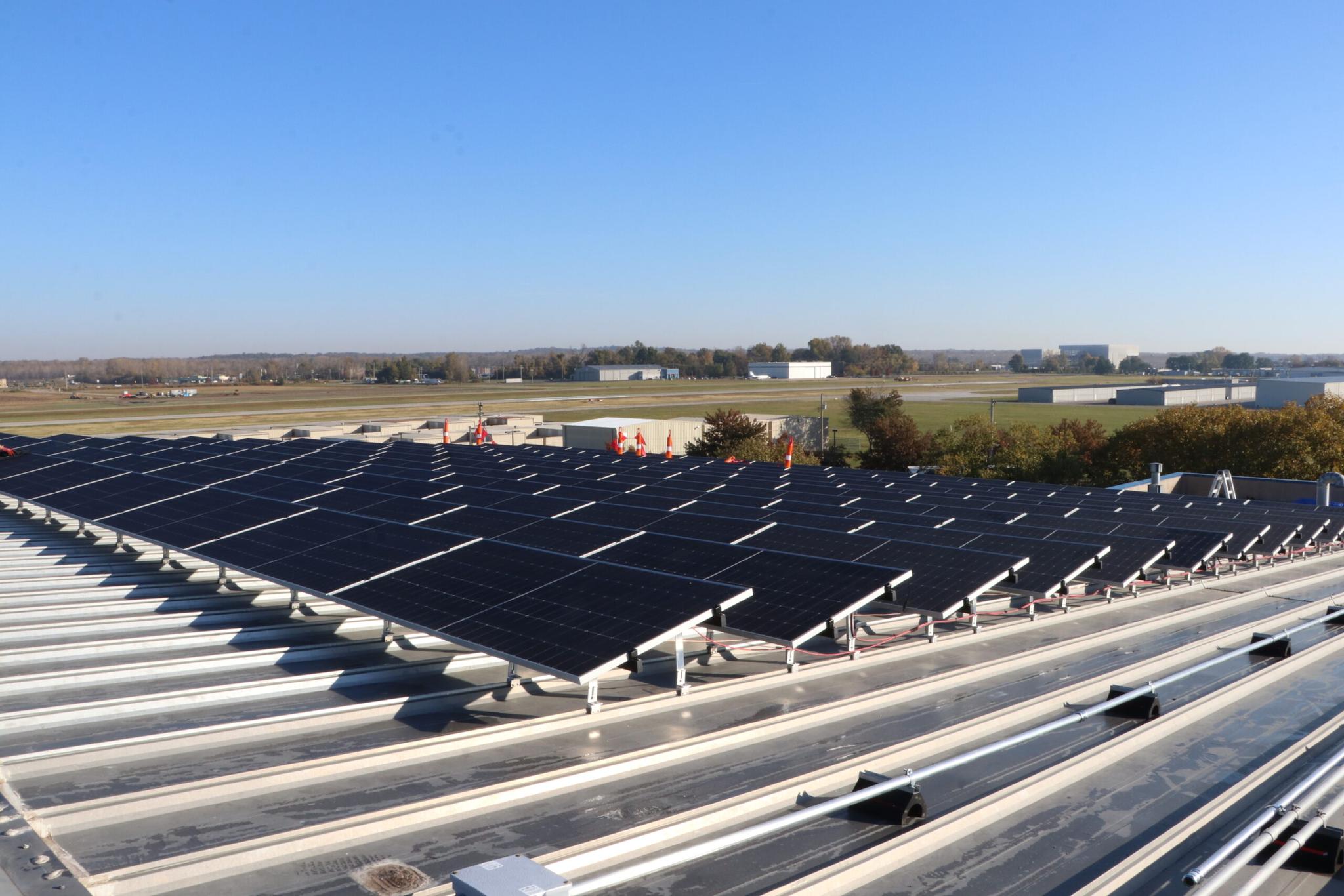 Strategic Air Services Airport Hanger Solar Panels