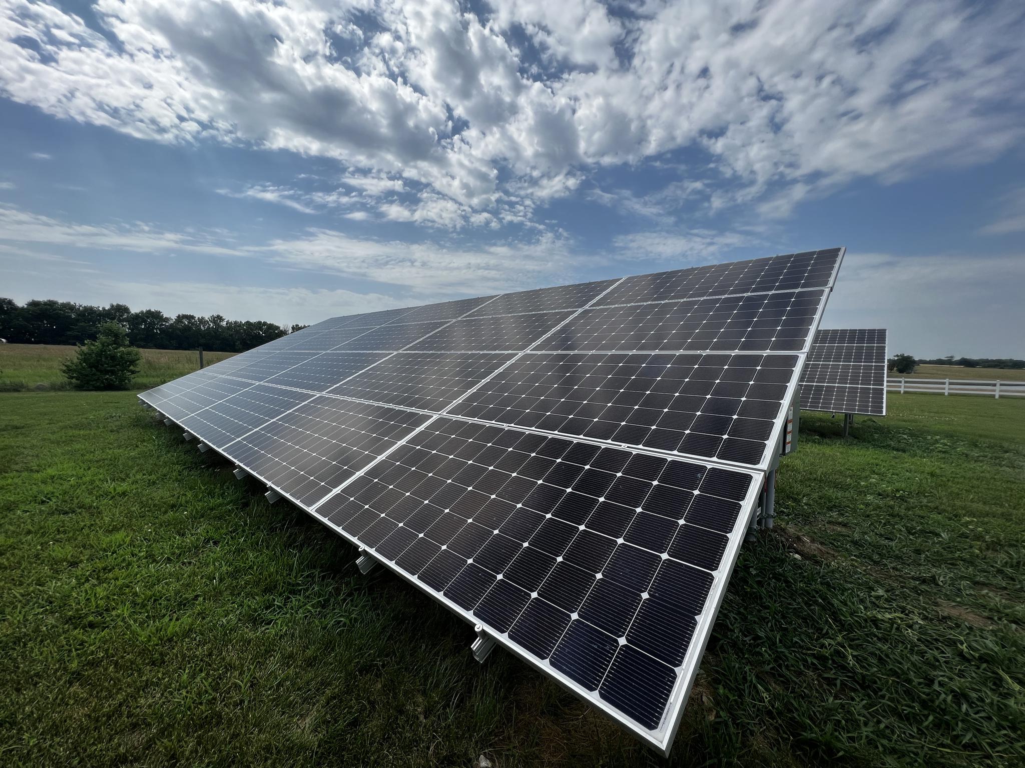 Here is an example of a very clean multi array ground mount