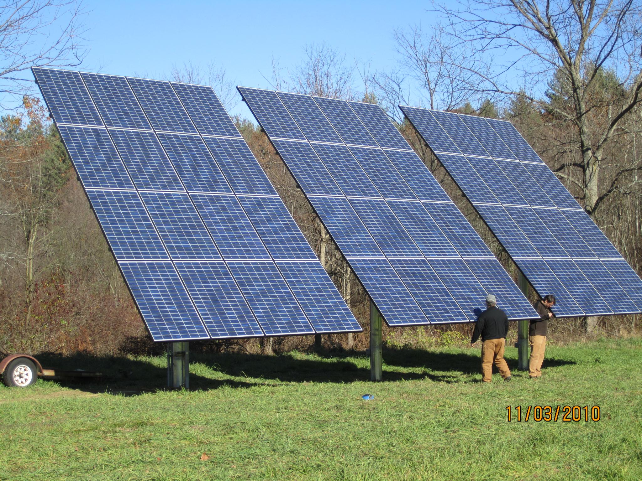 pole mounted with seasonal angle adjustable