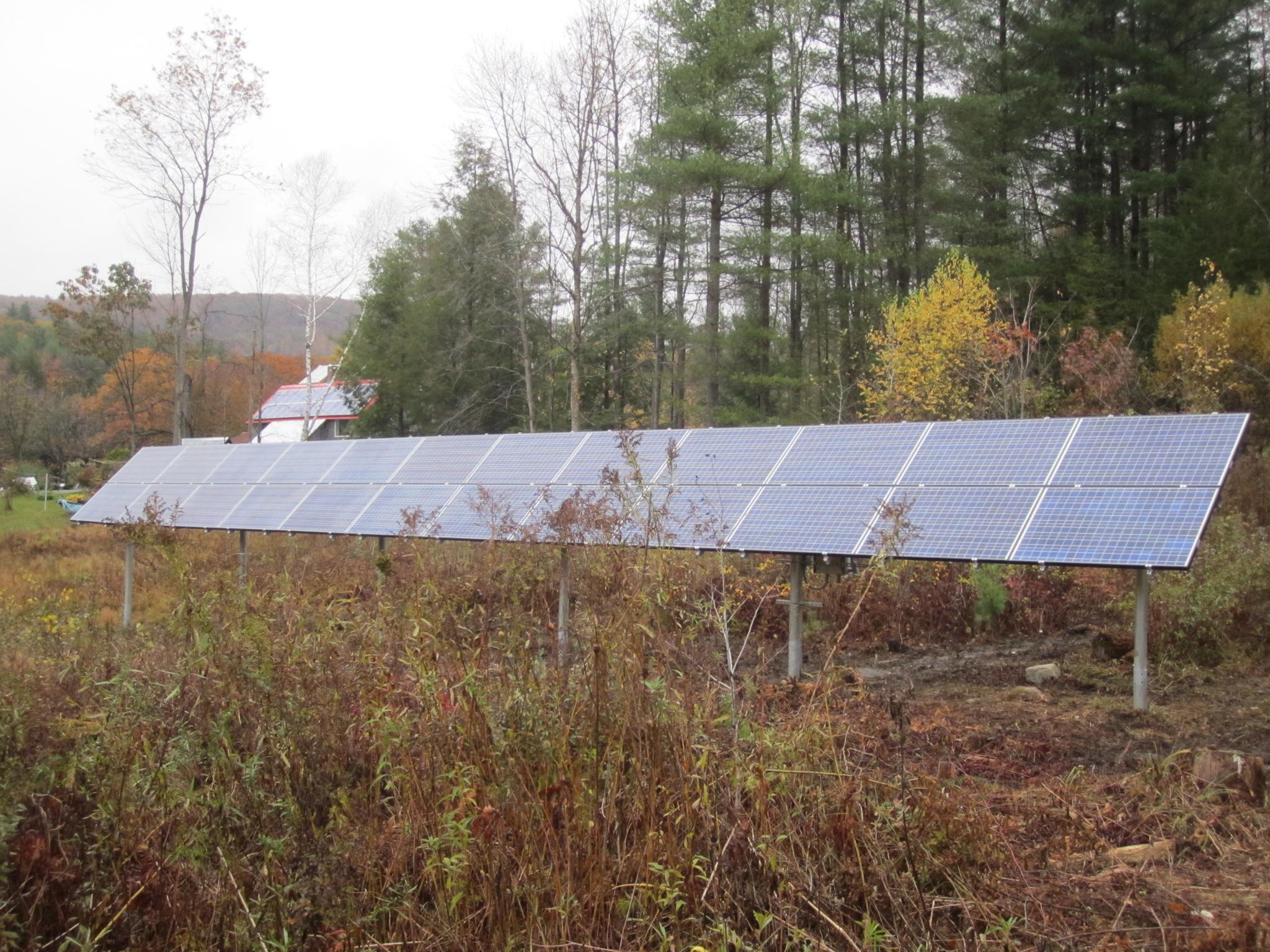 low pole mounted array for view shed above