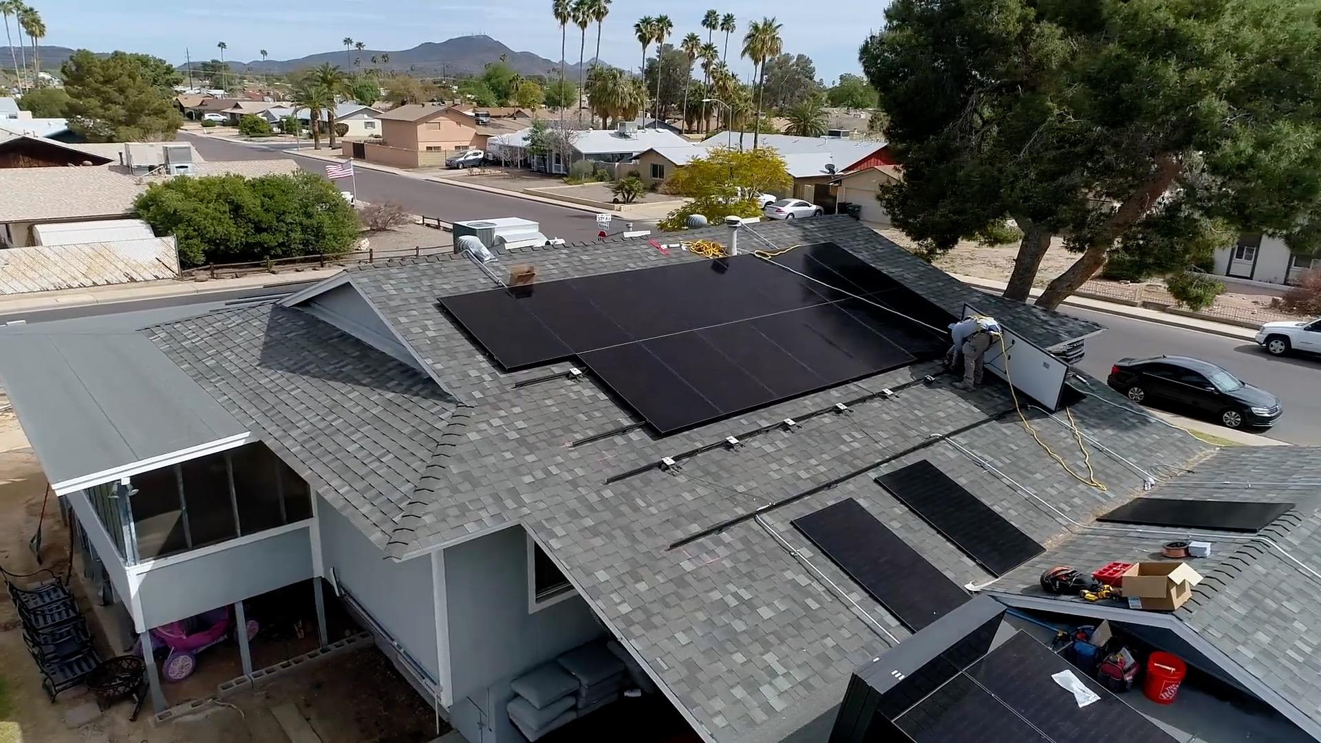 Middle of solar installation