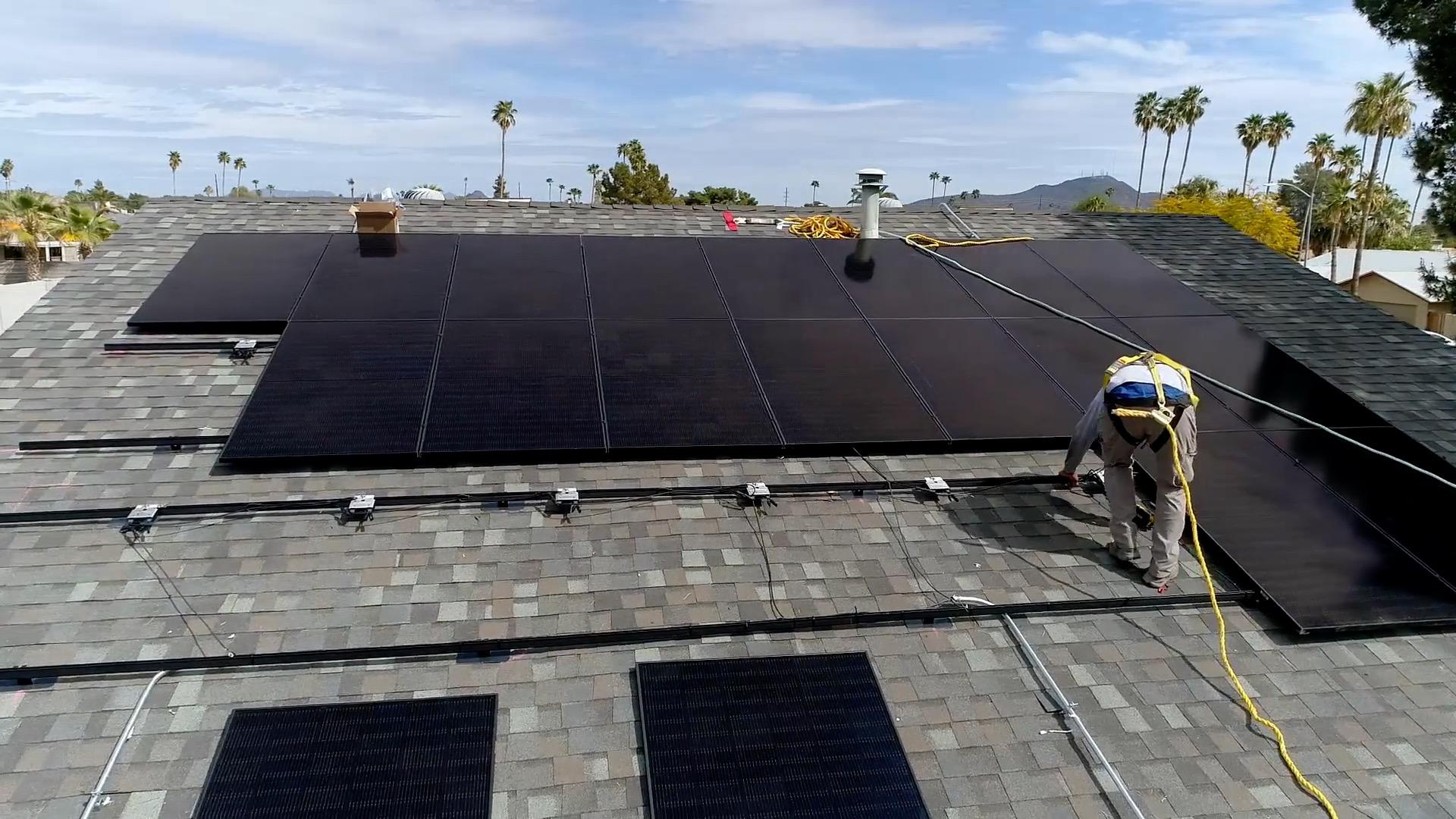 Start of solar installation