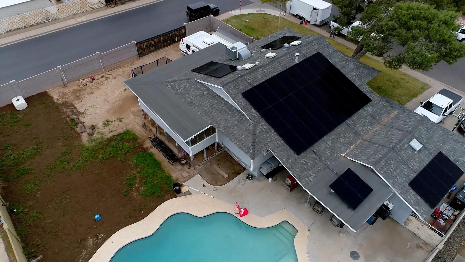 Finished solar installation