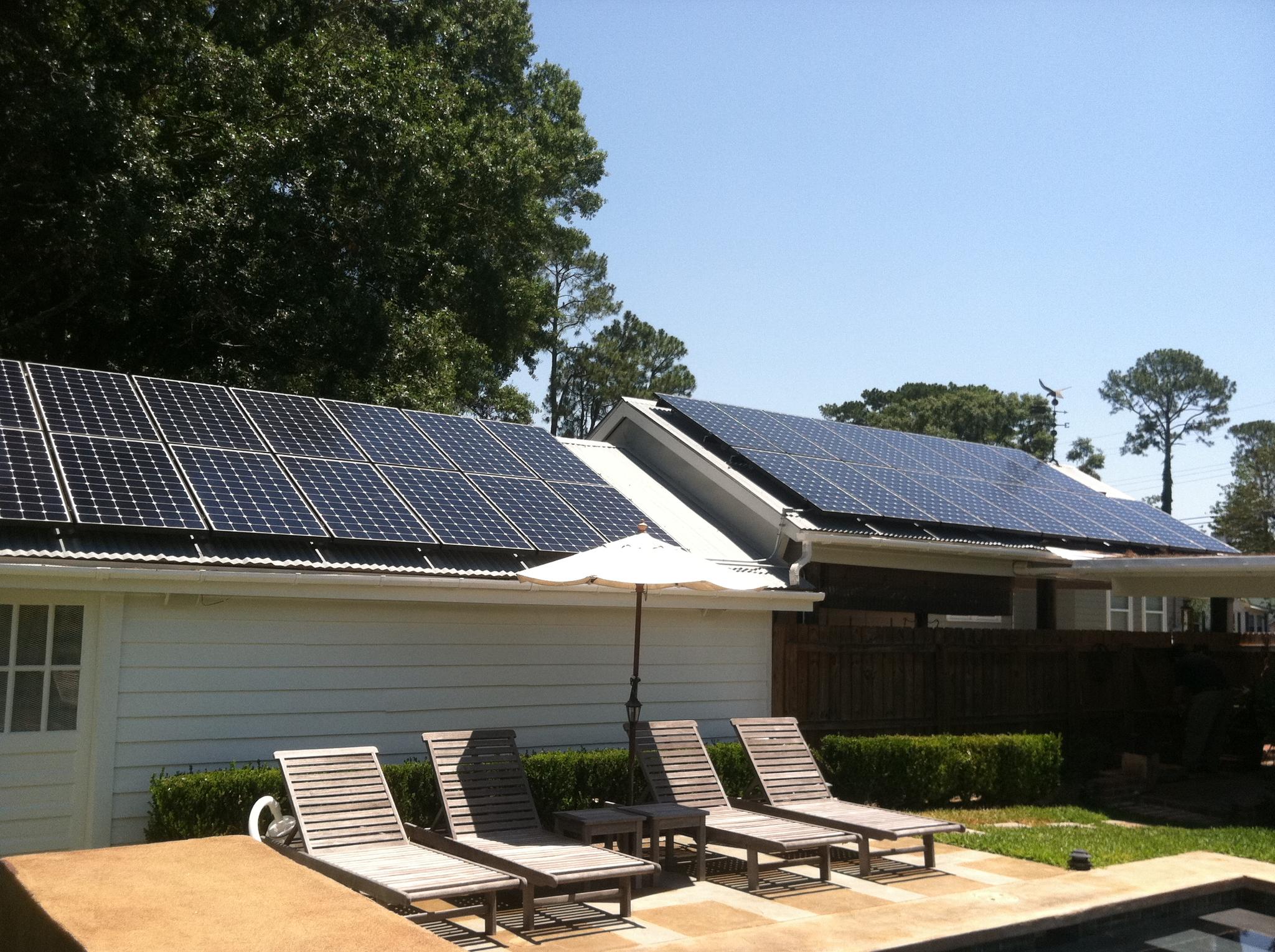 SunPower on Pool House