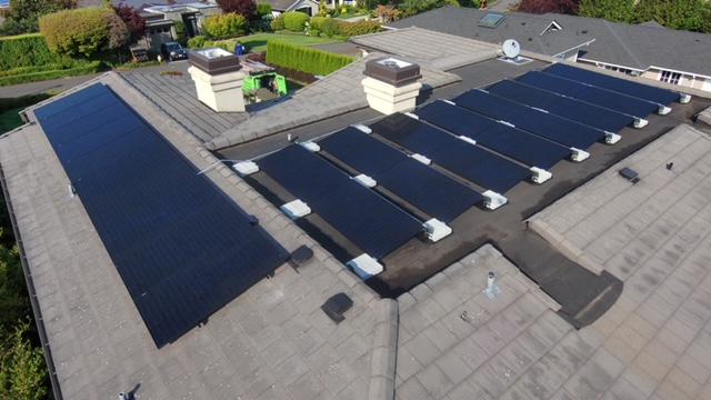 10kW Flat Roof Ballast System