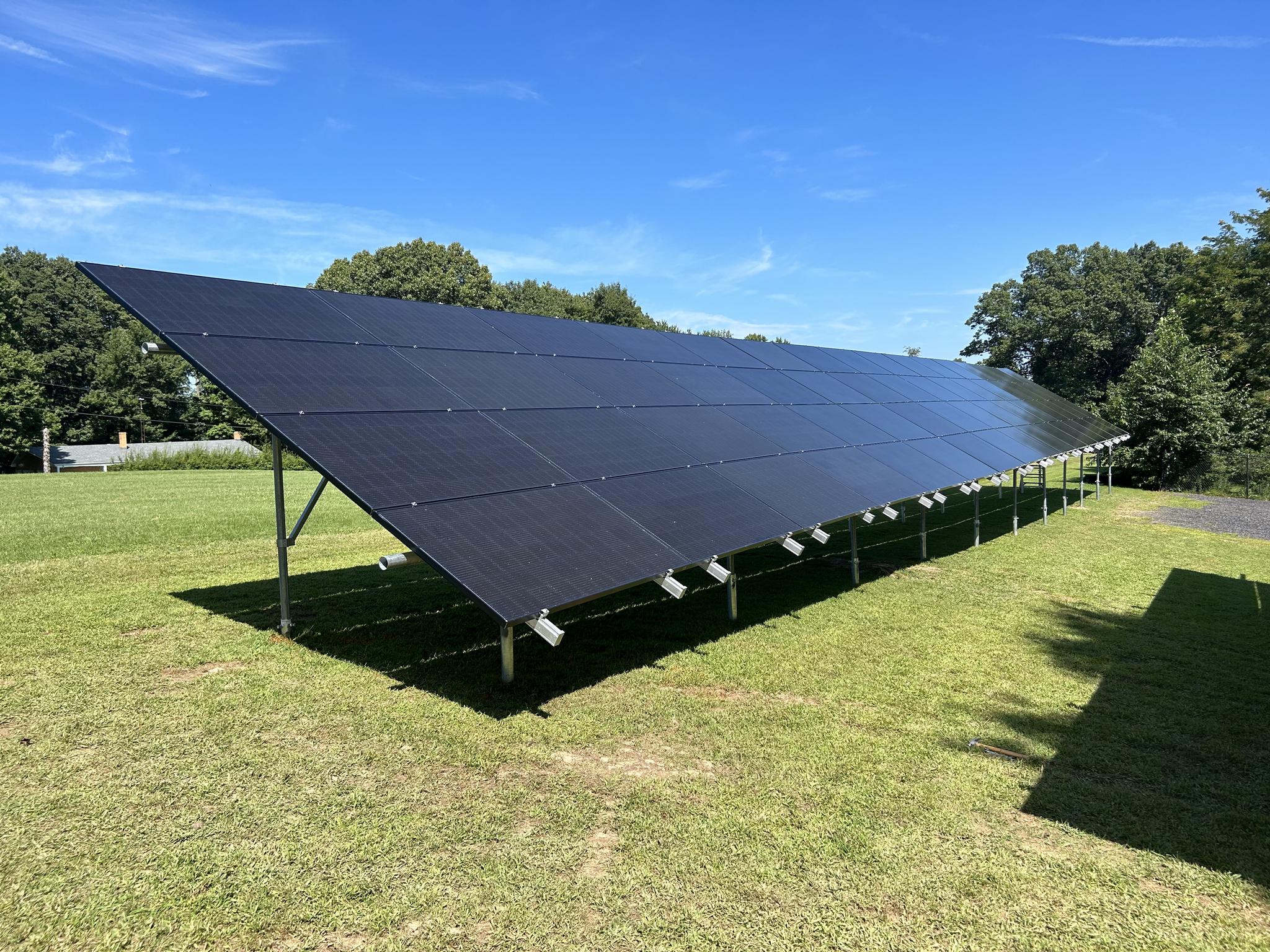 A 92 panel ground mounted system