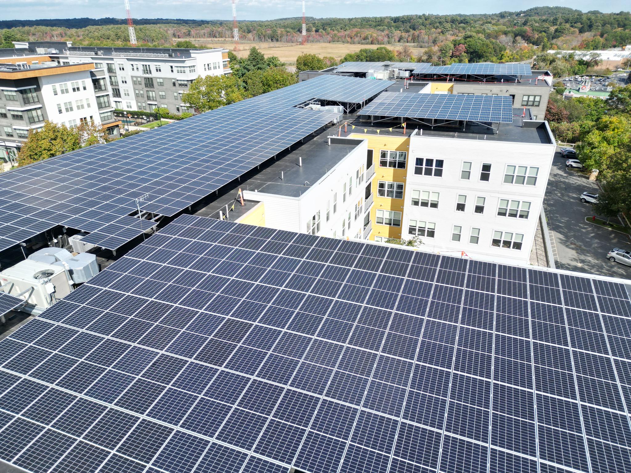 315kW Solar Canopy, Burlington, MA