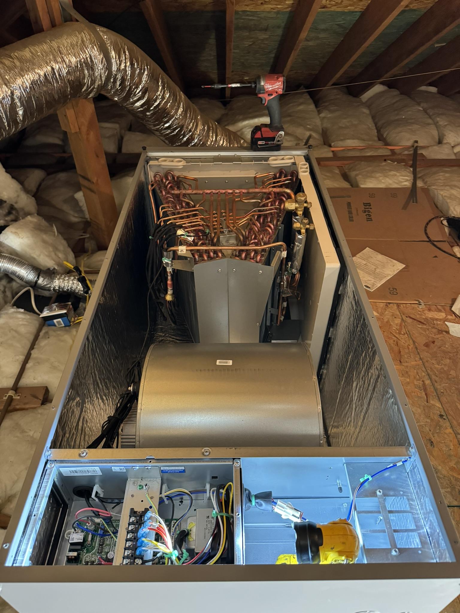A great example of what the inside of a high efficiency Fan Coil looks like!