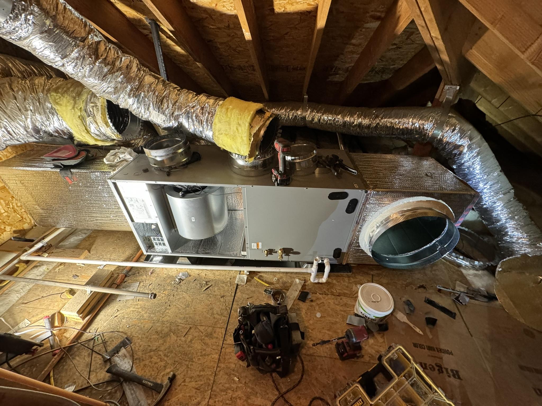 AC Pro 20 Seer Variable Speed Fan Coil during installation  process