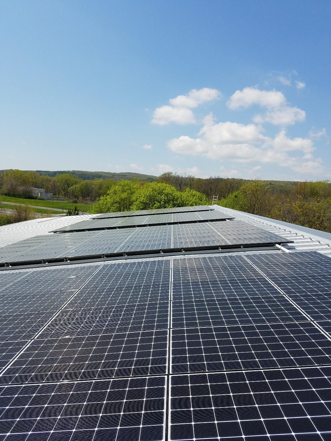 Large installation on an indoor tennis center