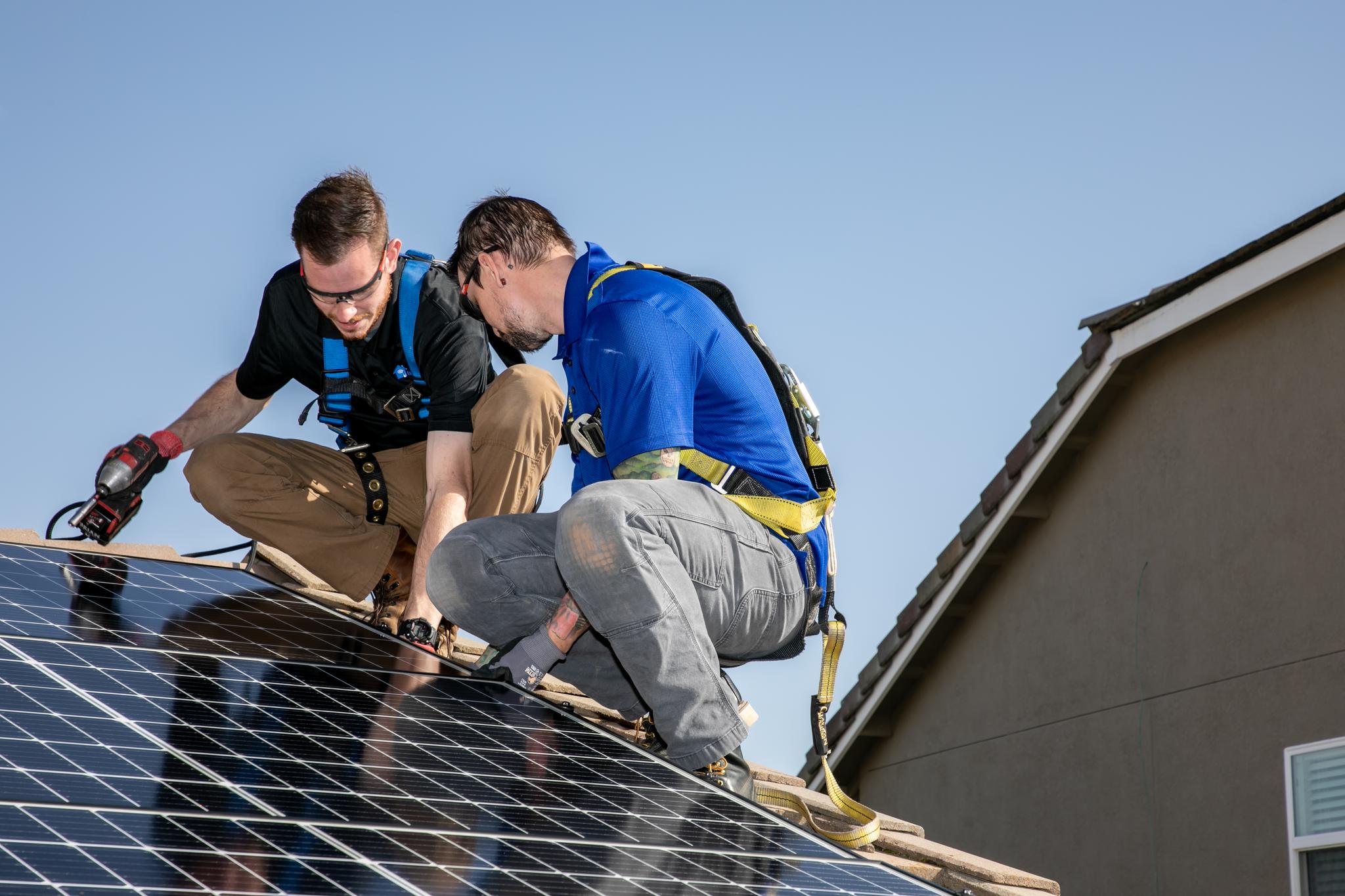 Solar experts on the job