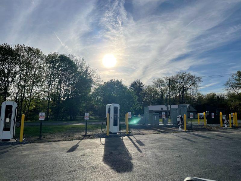 EV chargers installed at Morris Ford.
