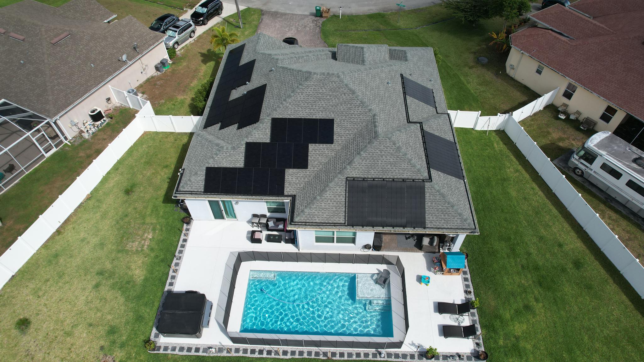 13. Kw system with a solar pool heater