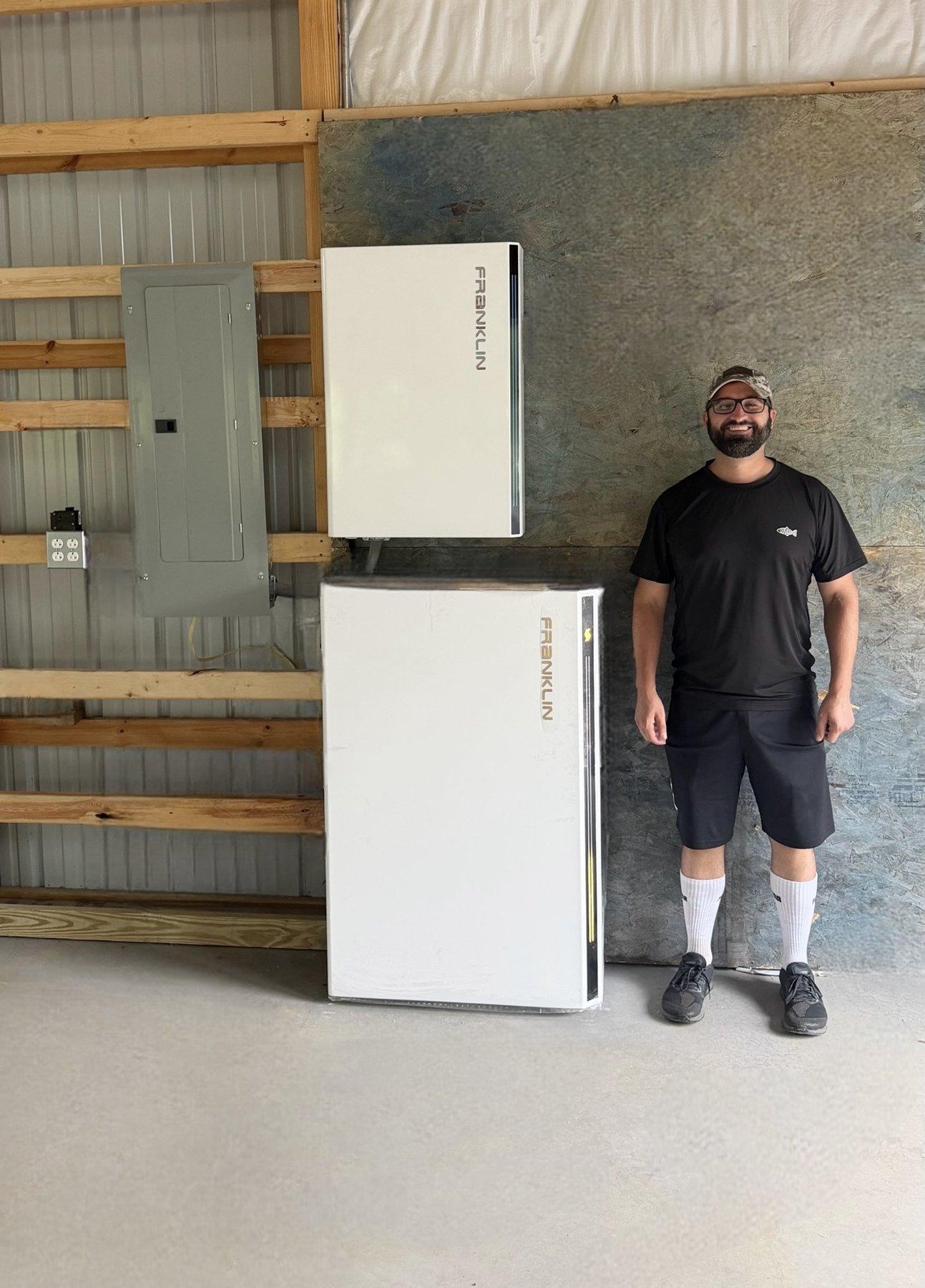 Home battery storage installation