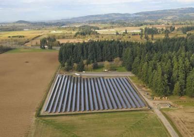 After nearly three years of planning, engineering and design, final completion of the Oregon Solar Highway project located at the Baldock Rest Area on northbound Interstate 5 was completed in late January 2012.