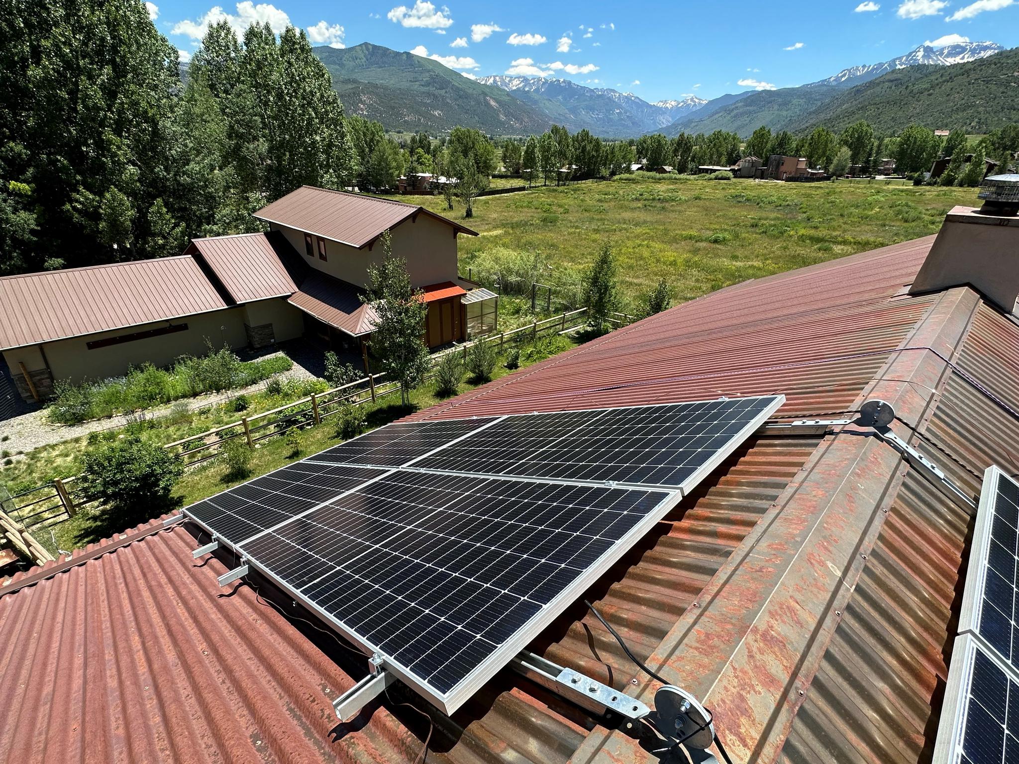 Z-Rack on metal roof