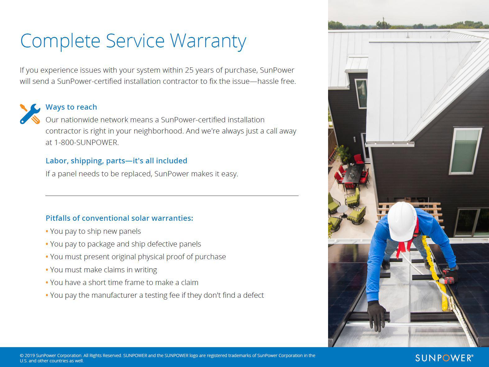 25yr Complete Service Warranty