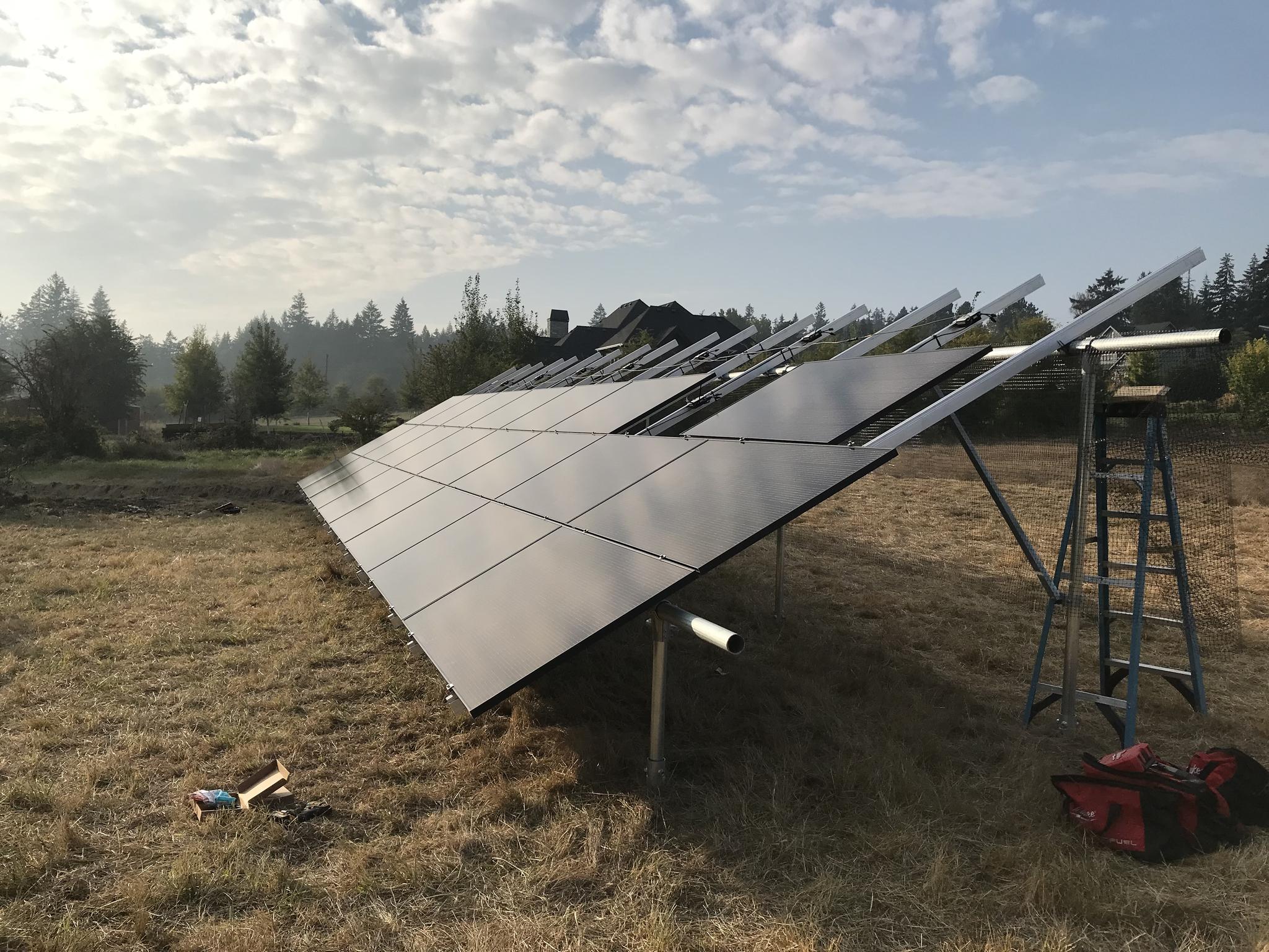 Ground Mount - panels going up!