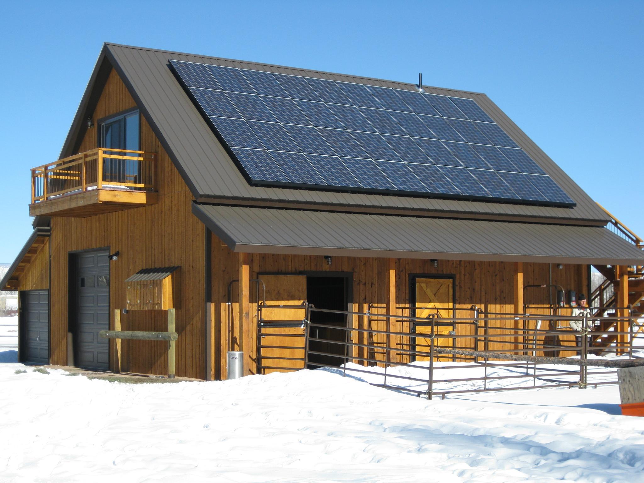 Grid Tied barn in Gunnison