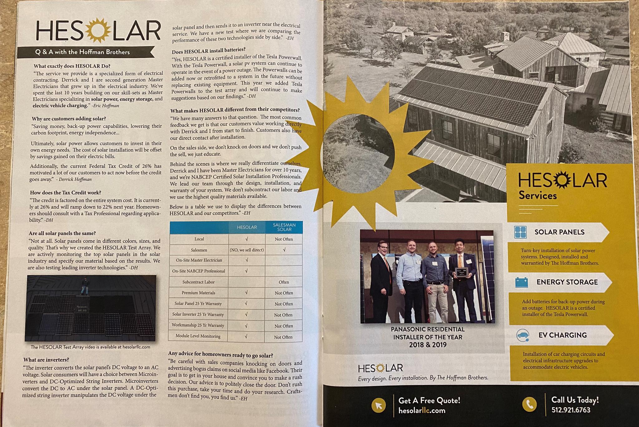HESOLAR on Texas Coop Magazine