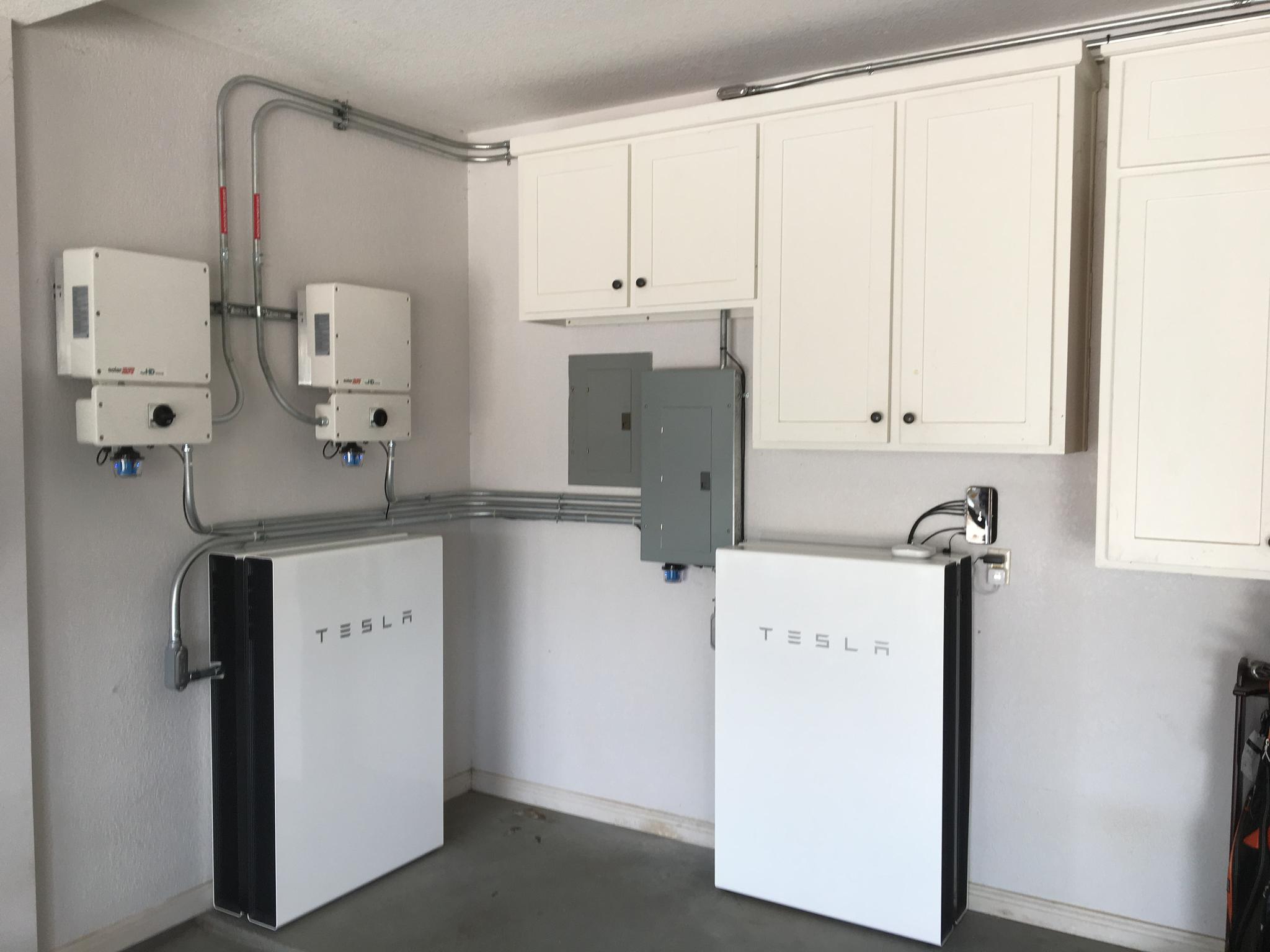 Powerwalls in a Garage