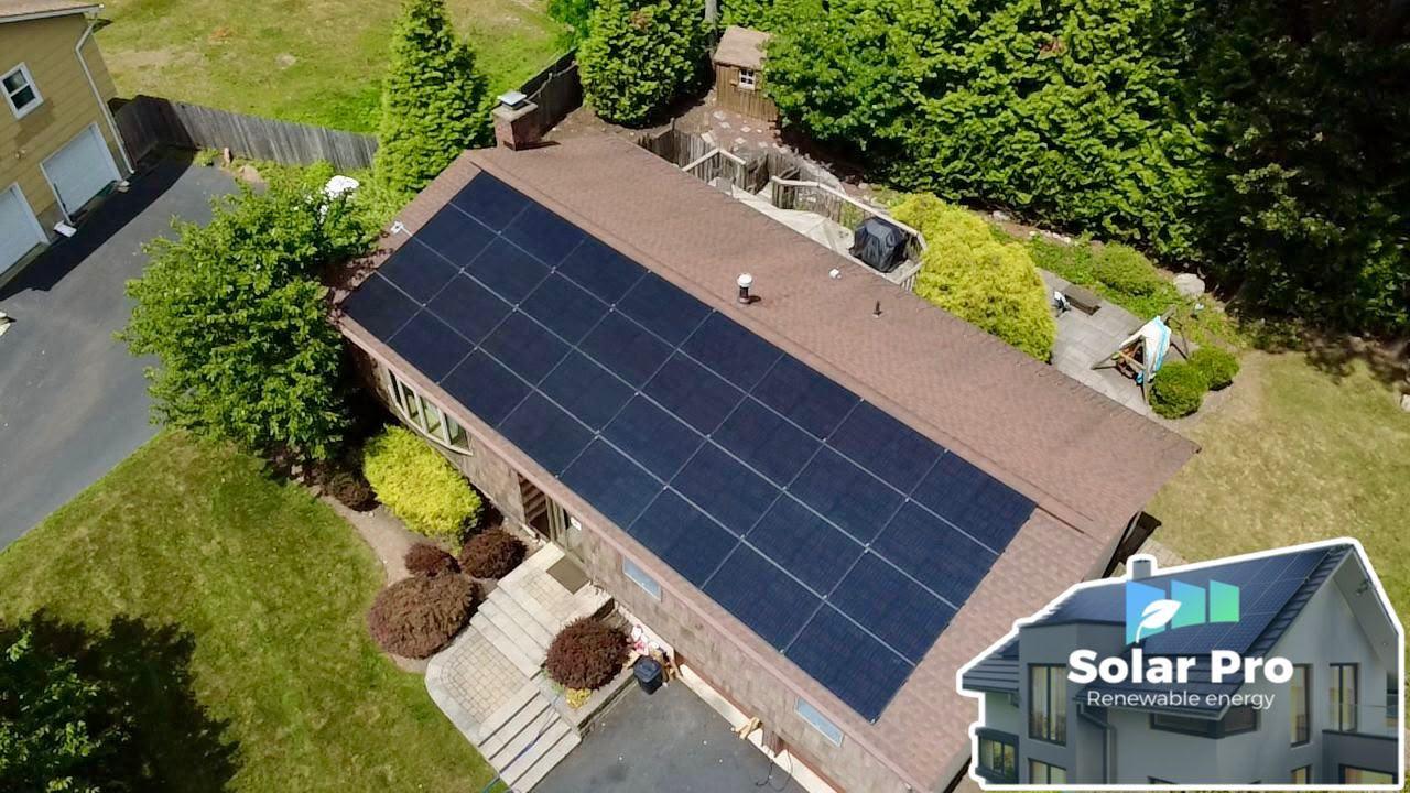 Full-roof residential solar system on a New York home