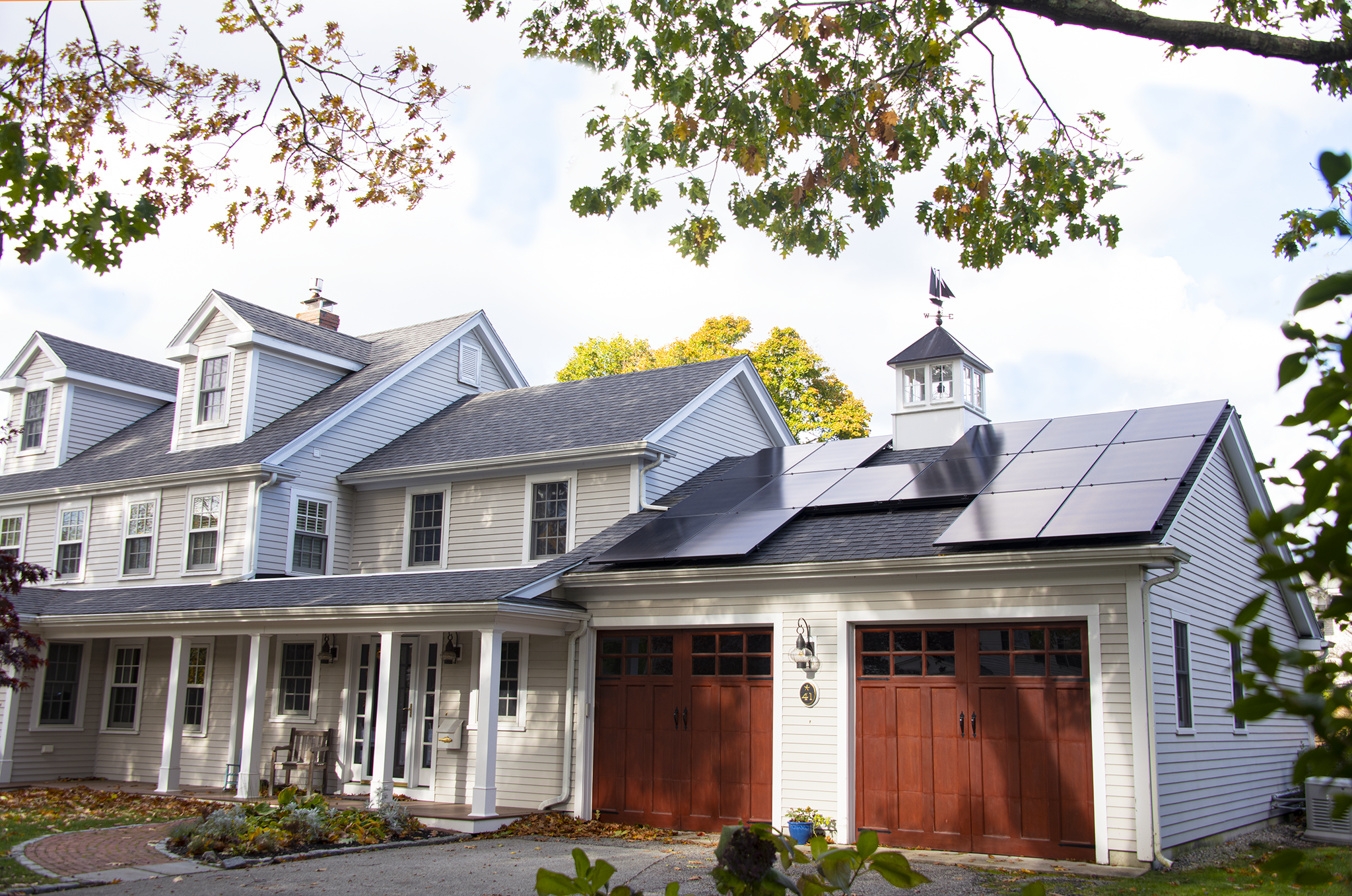 Solaria solar panels on a Cohasset, MA home