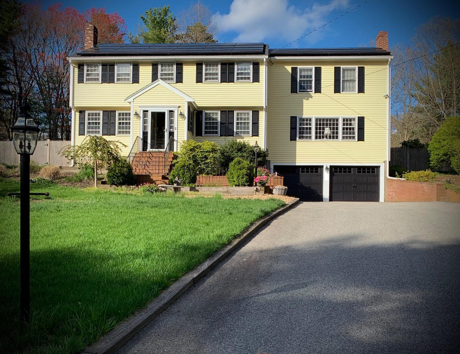 Panasonic solar panels on a home in Topsfield, Massachusetts