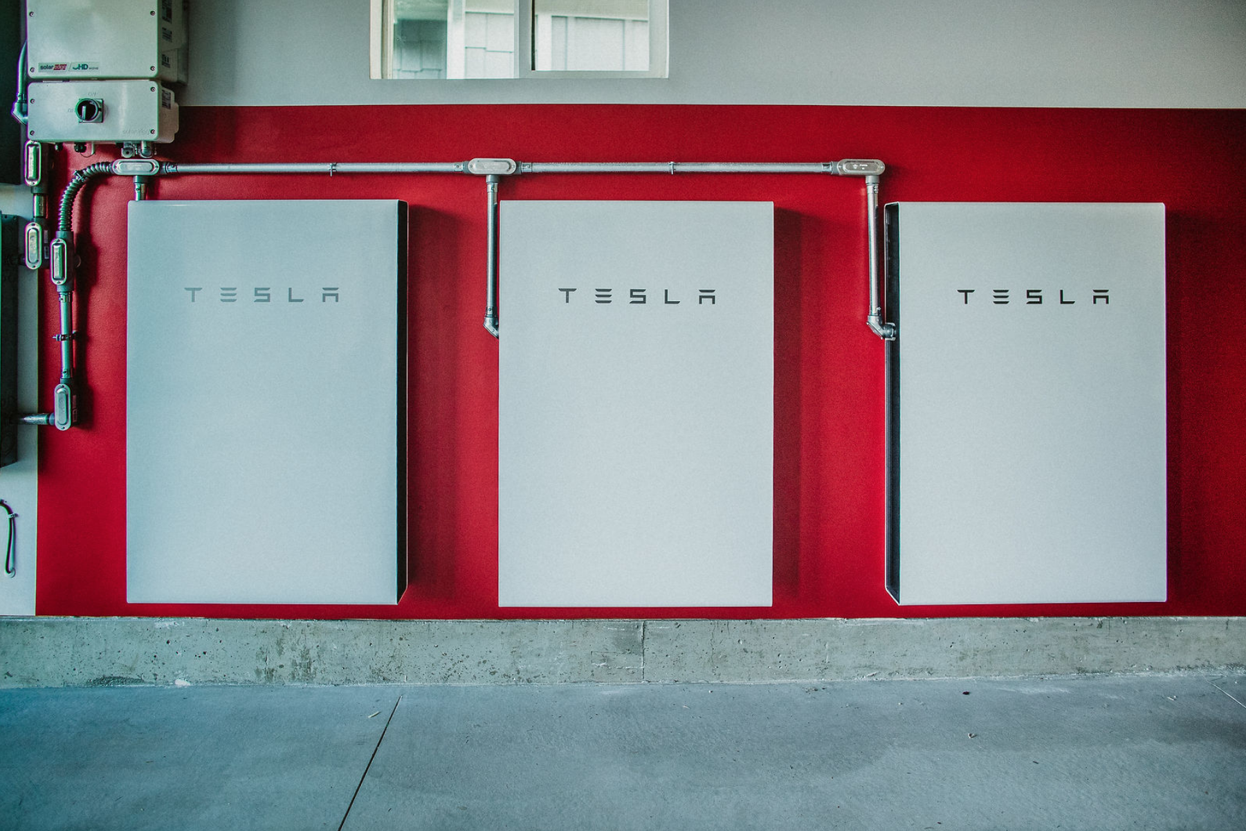 Tesla Powerwall installation in garage