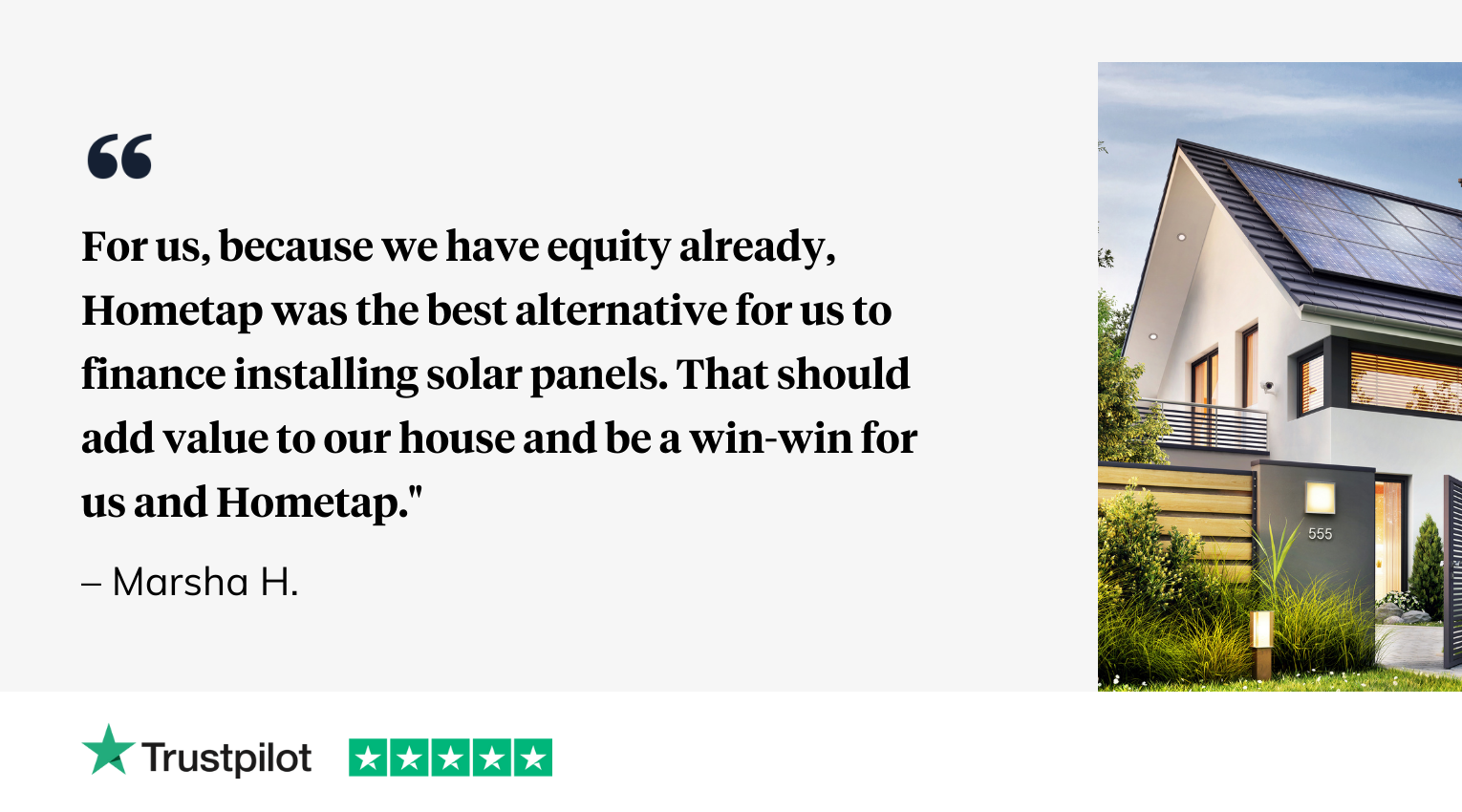 See what Marsha had to say about financing her solar installation!