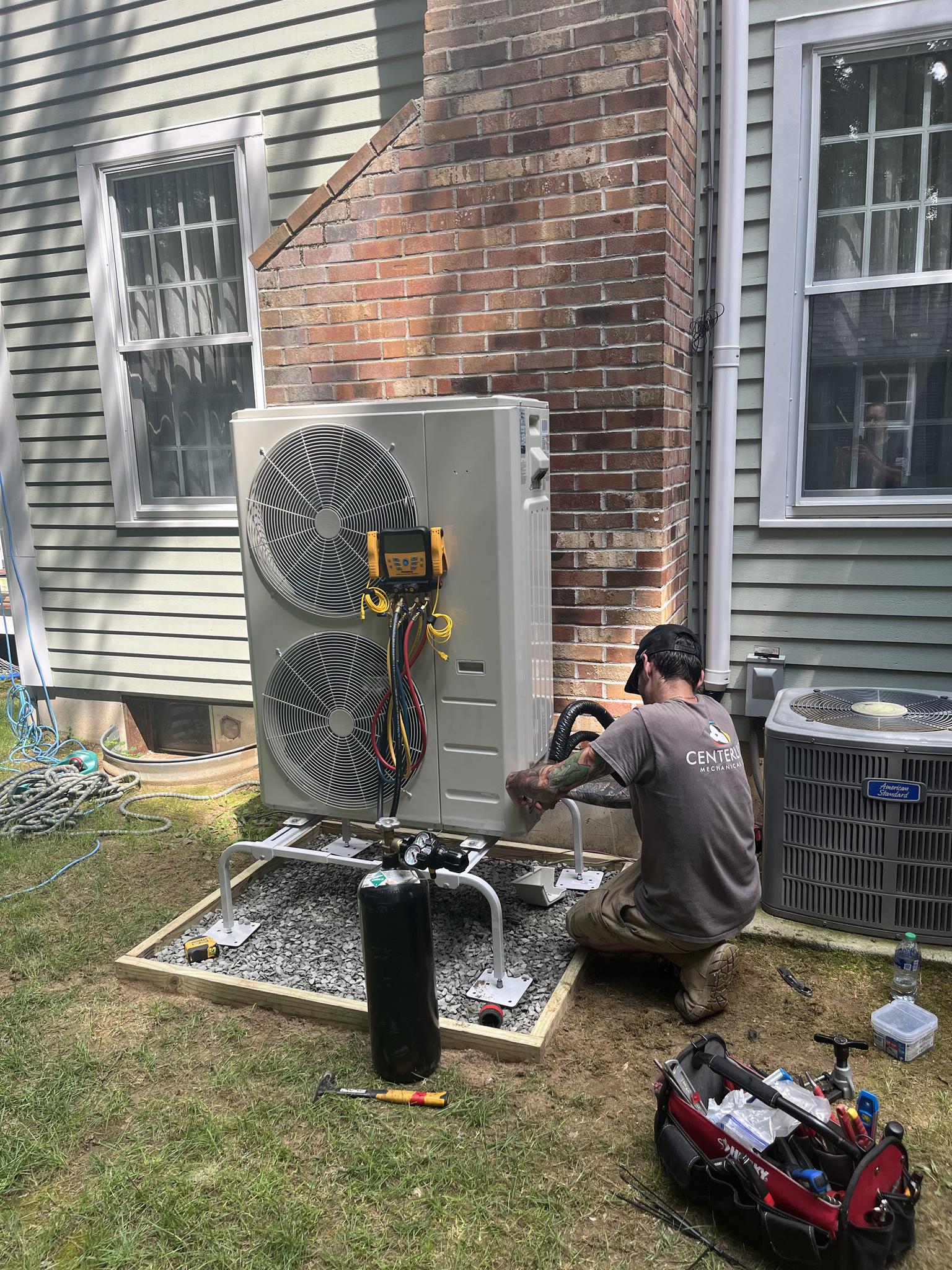 The final stages of installation include a triple evacuation and leak test, along with adding the important refrigerant trim charge.