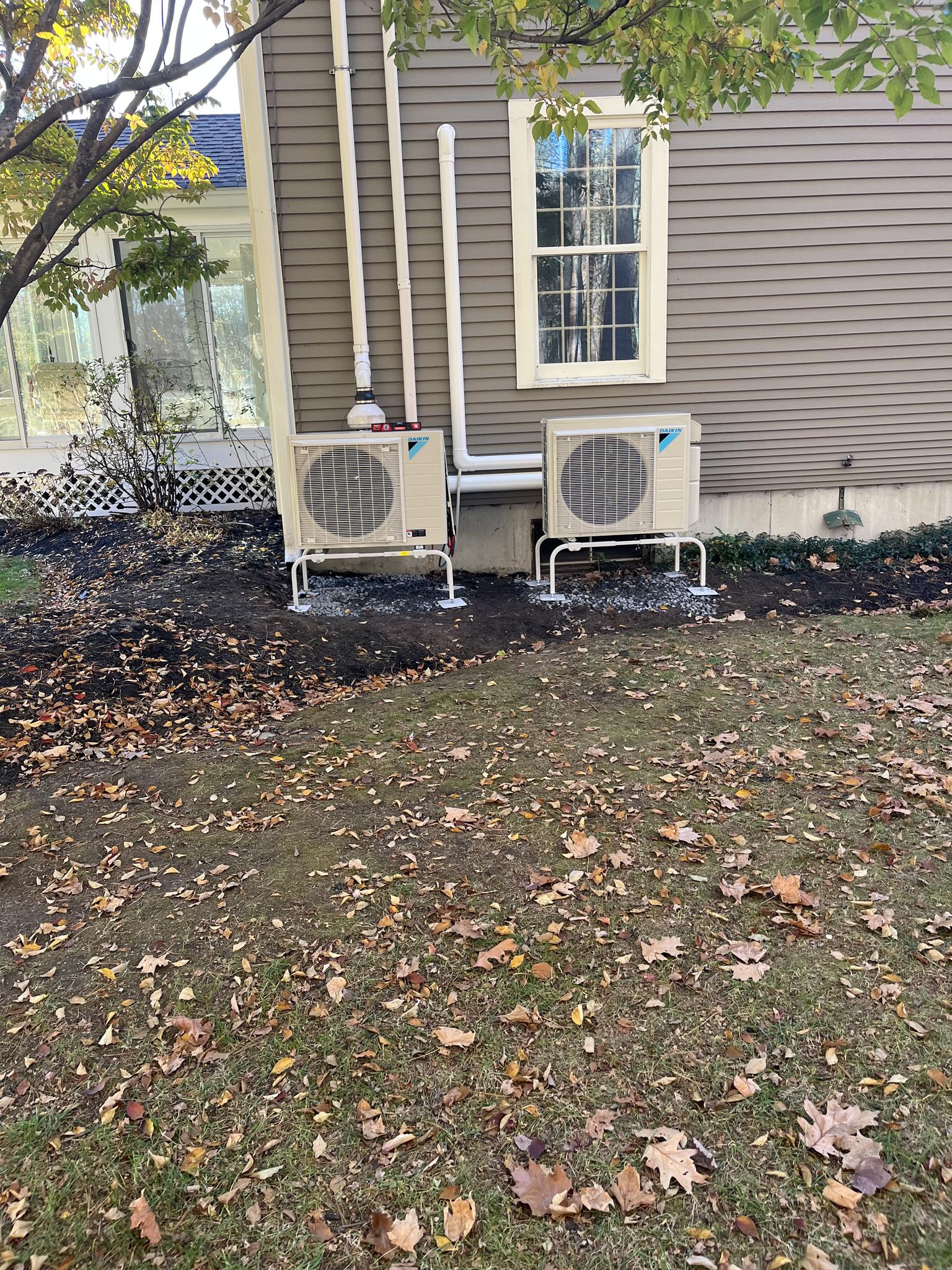 Both central, and Ductless heat pump outdoor units are side discharge for a sleek, quiet application.