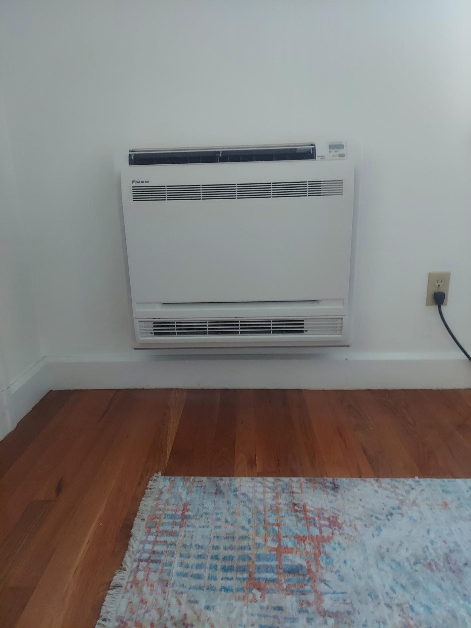 When Highwall units, and ceiling cassettes are not an option, a floor mounted unit is the perfect "out of sight, out of mind" application.