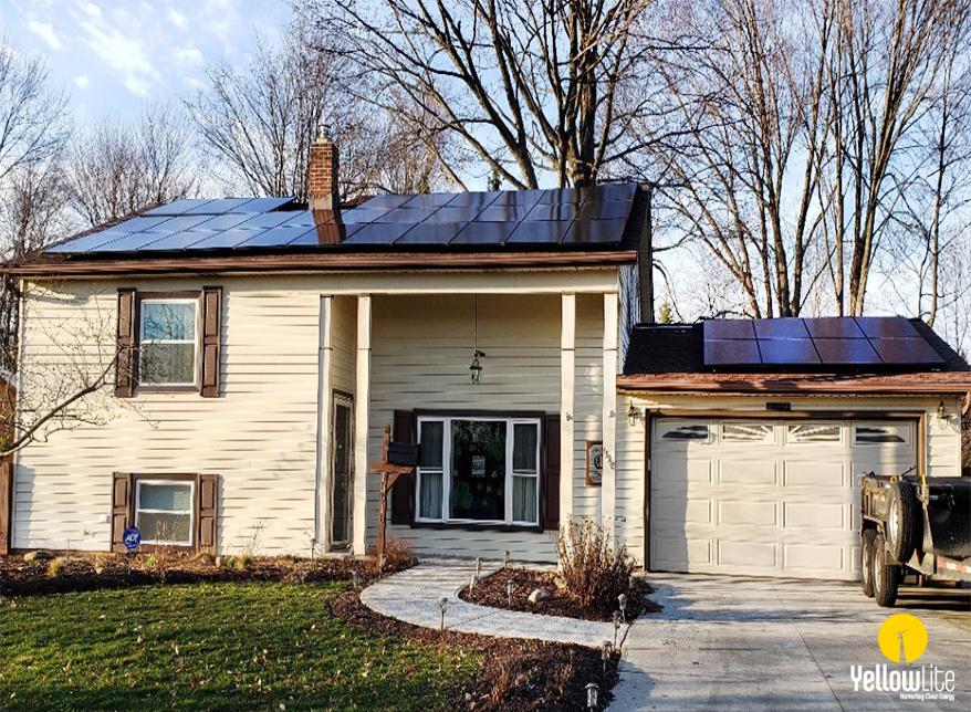 Residential 4.48 kW System installed in Brook Park, Ohio.