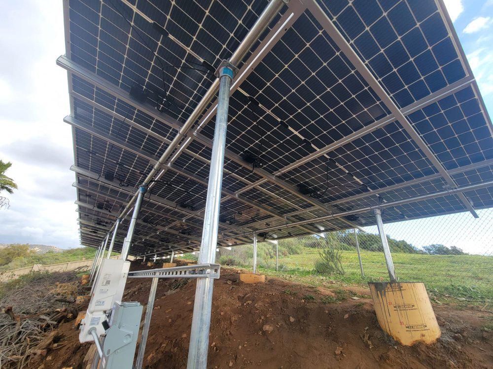 View from under a ground mounted system