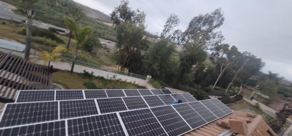 An example of reverse tilt racking