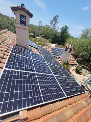 New solar on a beautiful tile roof