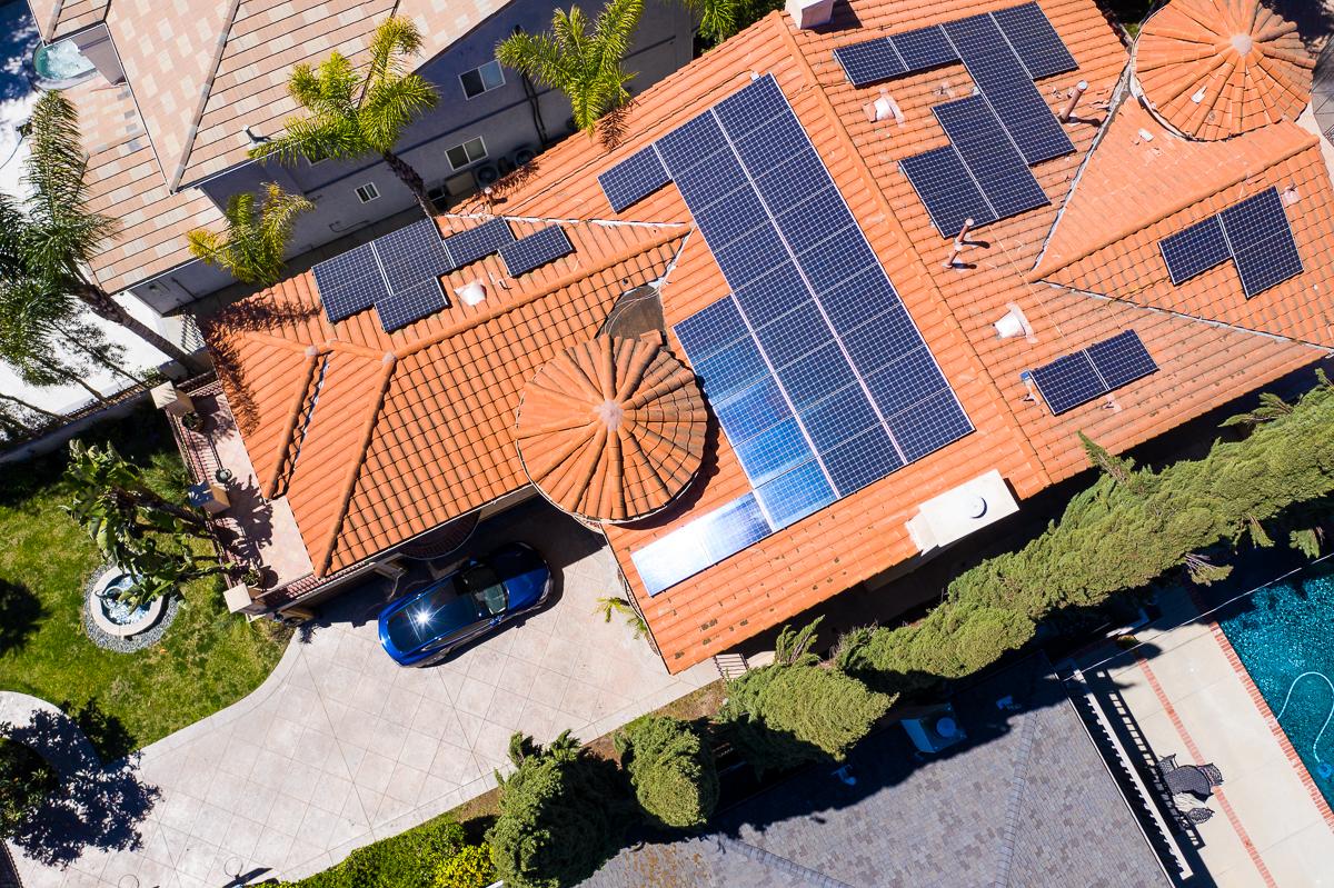 Spanish tile-Roof mount solar