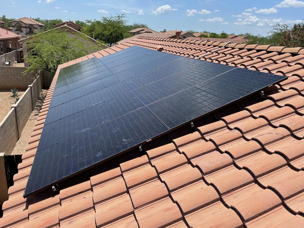 Recent Solar installation Rancho Sahaurita w bird netting