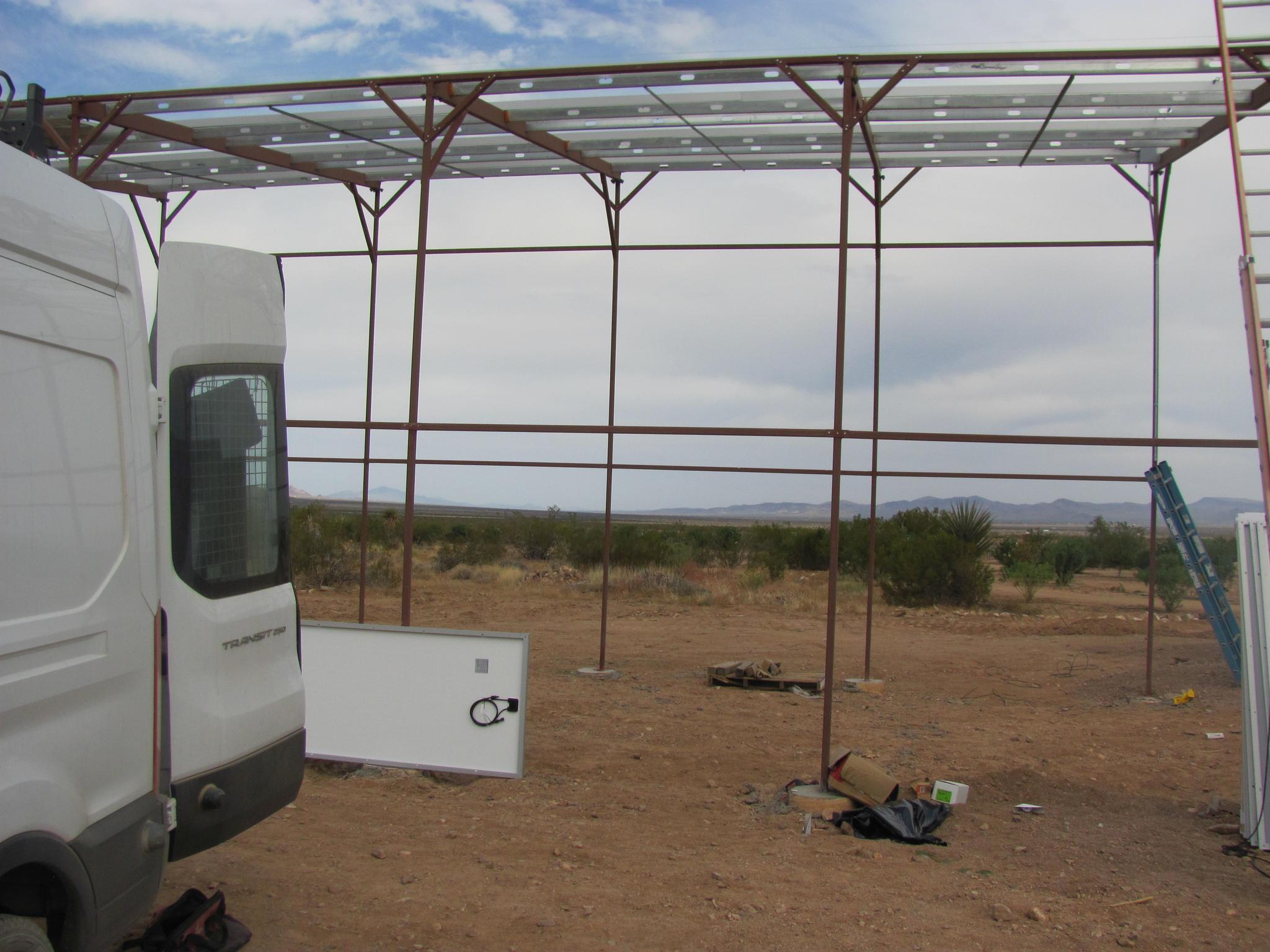 Car Port Rack In Progress
