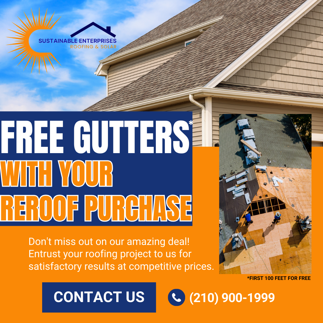 Free Gutters with a new roof or solar system