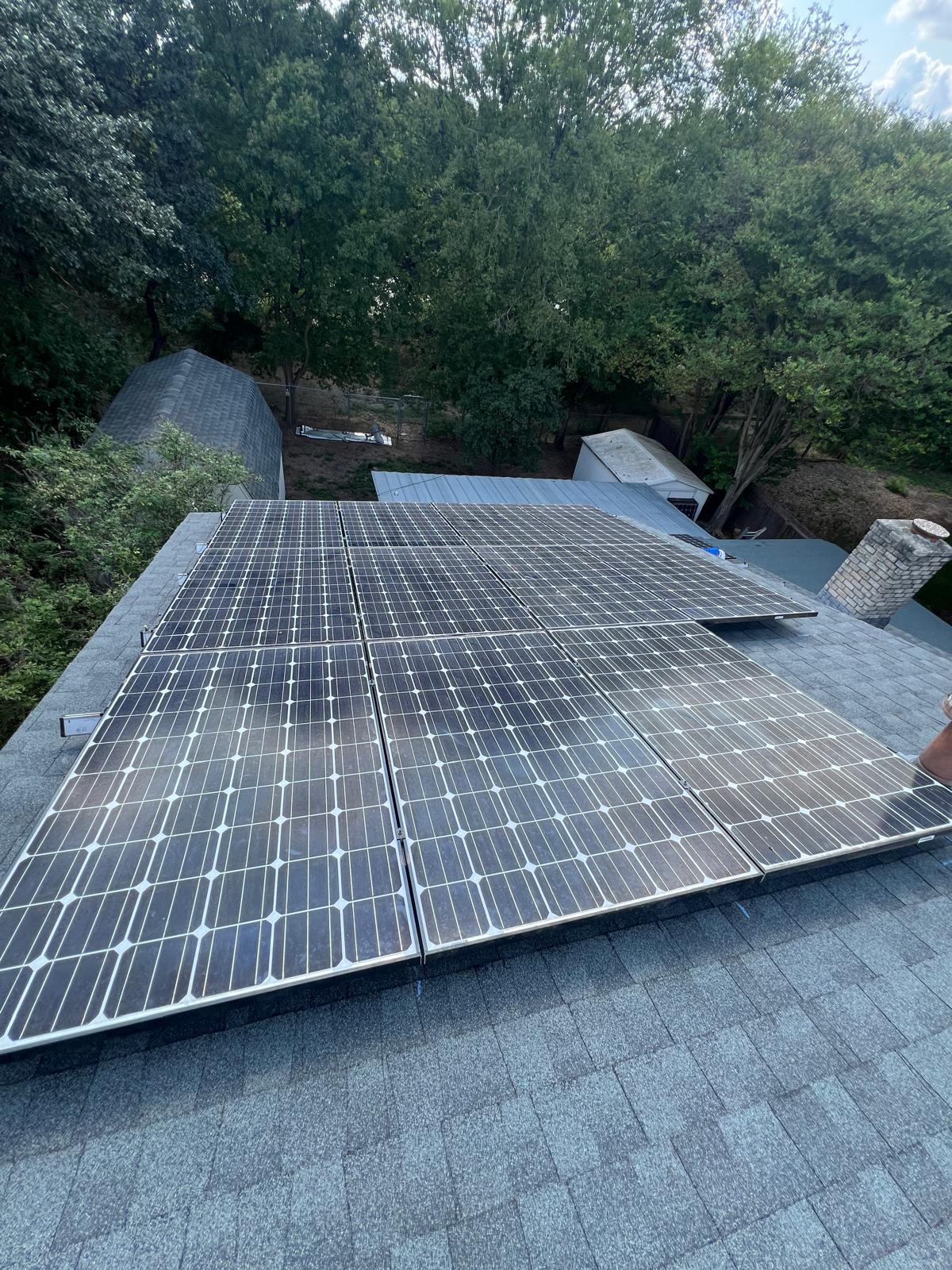 Detach solar, install roof and reinstall solar