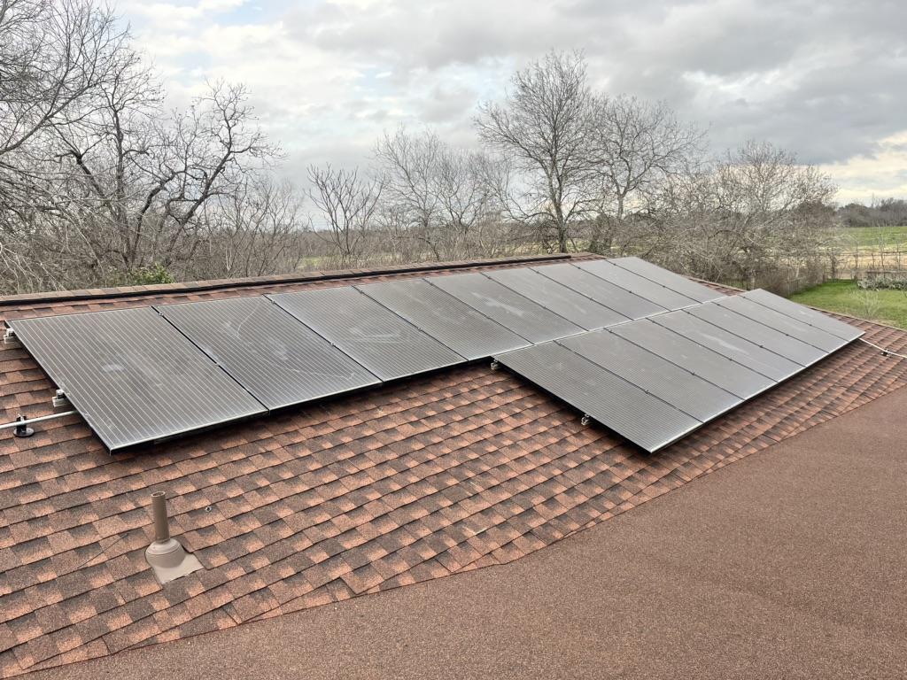 Reinstalled existing solar after we installed a new roof